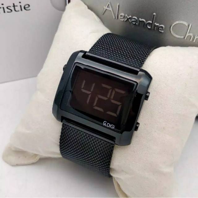 ALEXANDRE CHRISTIE AC 9230 BLACK JAM TANGAN WANITA ORIGINAL