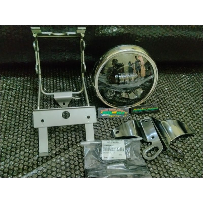 LAMPU DAYMAKER 7INCH SET BATOK NINJA KW BREKET FULSET ORIGINAL KAWASAKI NINJA SS REFLEKTOR NINJA SS 