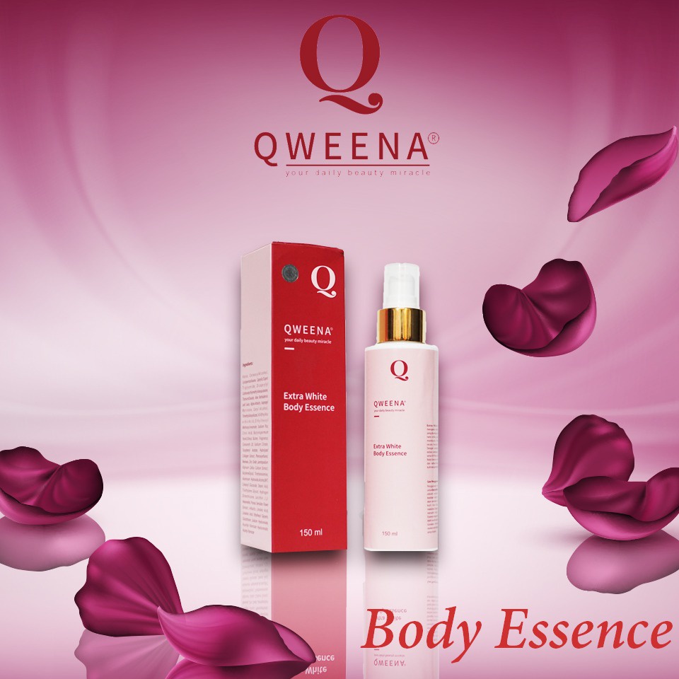 (COD) Body Essence Qweena Extra White '150ml/pencerah kulit badan