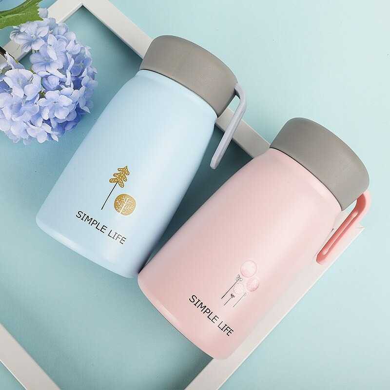 Botol Minum Anak Thermos Desain Lucu Stainless Bebas Racun BPA Free 380ML MEIKE - 7CHA07WH