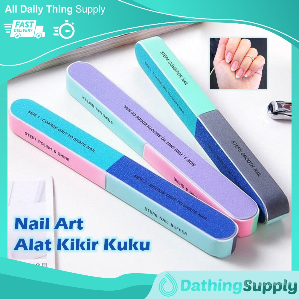 Alat Kikir Amplas Kuku Manicure dan Pedicure Nail Buffer Gel Art Tool 7 Step Pengikir Kecantikan