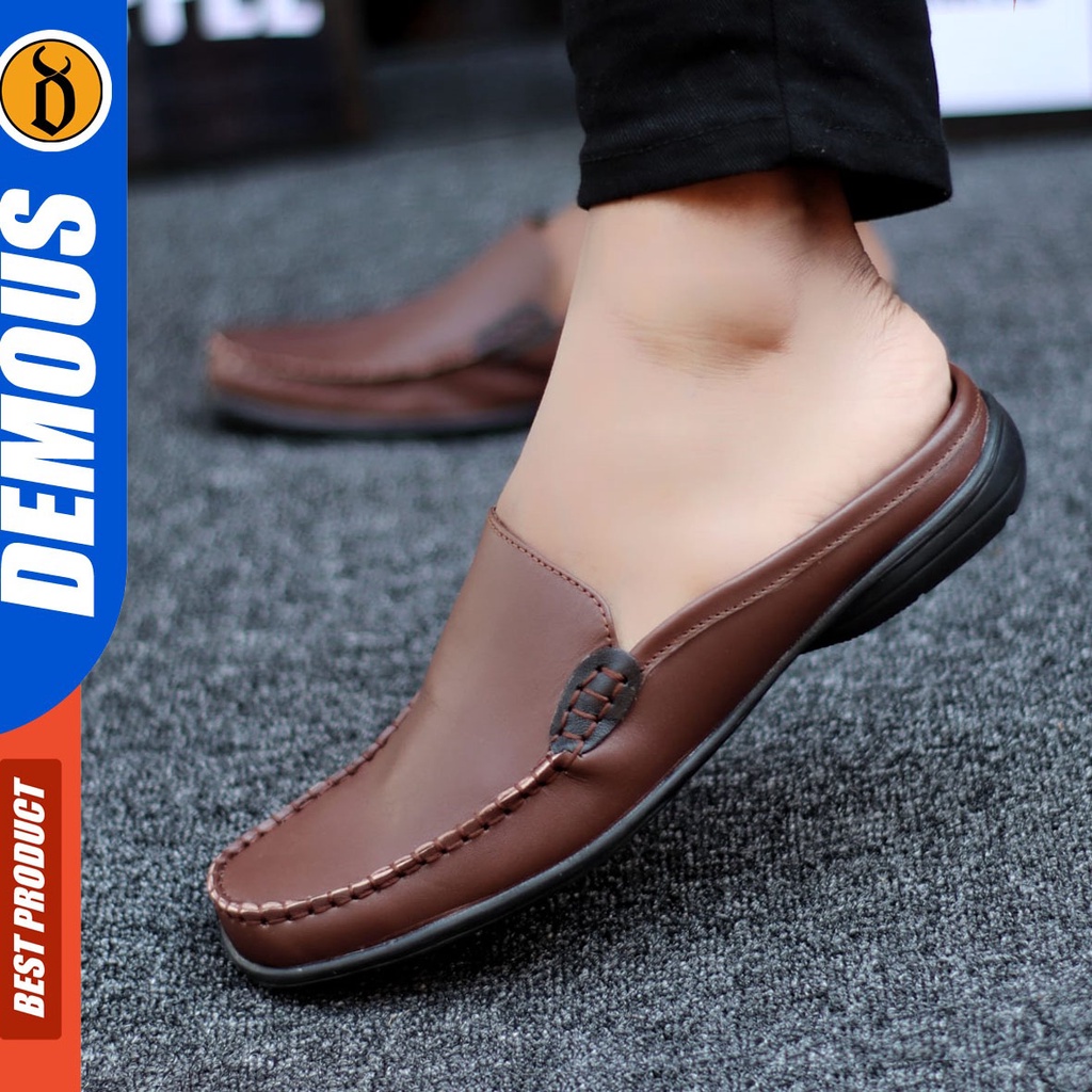 Sepatu Sandal Bustong Pria Casual Kulit Asli Original DEMOUS KAKAROT