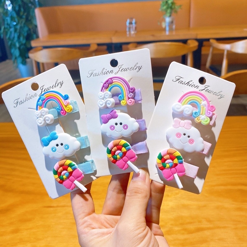Jepit Anak Cloud Rainbow 3pcs