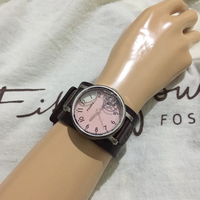JAM FOSSIL WATCH LIQUID AIR PINK PRELOVED