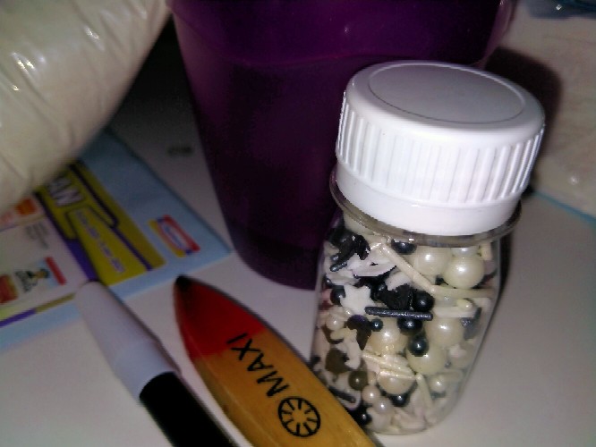 Bk-0009 Sprinkles Sprinkle Sprinkel Mix Hitam Putih 30gram