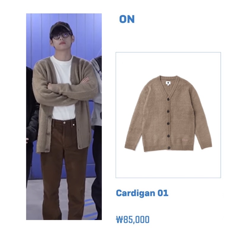 BTS V TAEHYUNG ON CARDIGAN BTS POP UP STORE MOTS ORIGINAL OFFICIAL WEVERSE