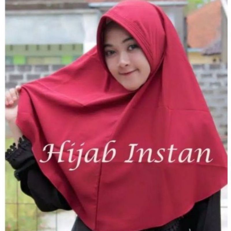 JILBAB BERGO PET SIMPLE WOLFIS/ KERUDUNG INSTAN POLOS SIZE M