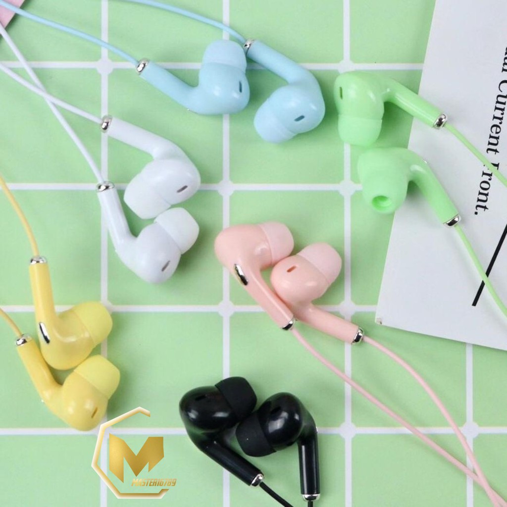 BM024 HEADSET HANDSFREE Hf earphone U28 MACARON MATE COLOR HIFI EXTRA BASS MA42