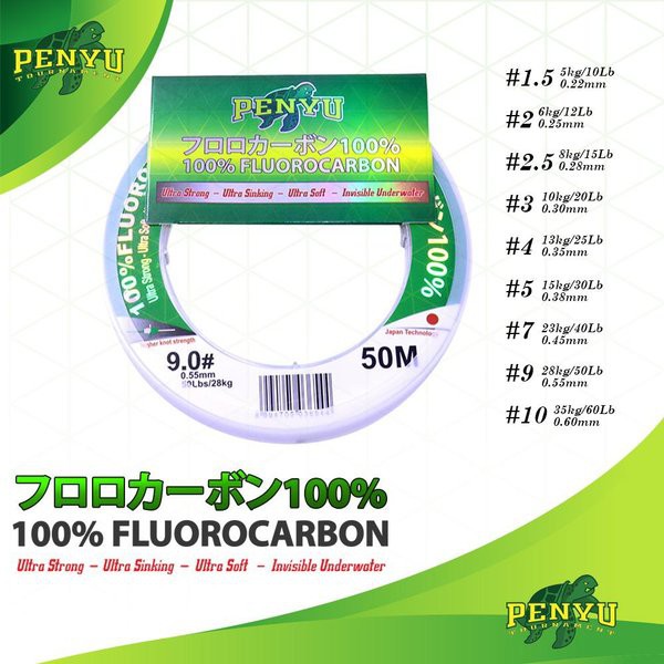 Solusi SENAR LEADER PENYU FLUROCARBON INVISIBLE PE3 SAMPAI PE5 terbaik