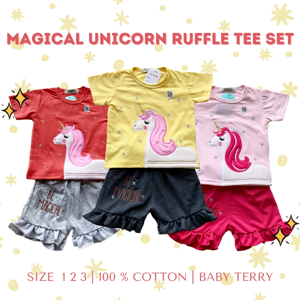 grosir MAGICAL UNICORN TEE SET