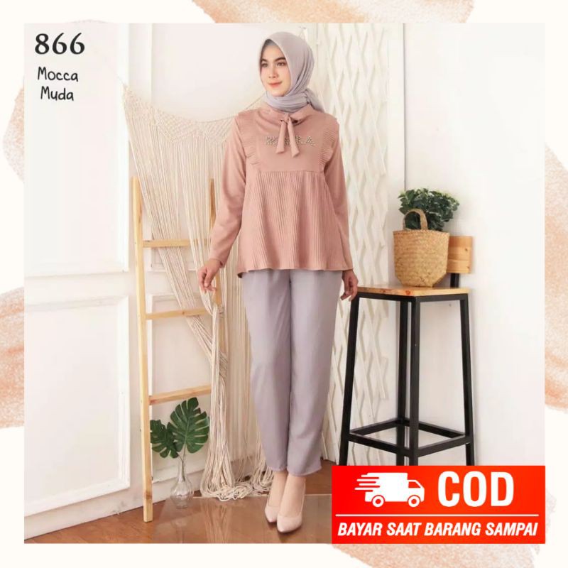 Atasan Plisket Blouse Plisket SS866 Blus Plisket Atasan Prisket Blouse Plisket Pleated Blouse