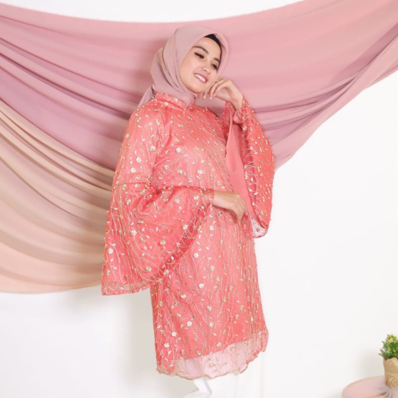 Atasan Wanita Kebaya Brokat Tunik Modern Premium