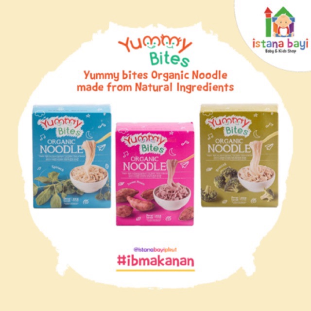 Yummy Bites Organic Baby Noodle 200gr /Mie Organic