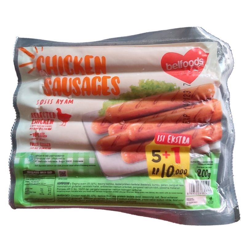 

Sosis Mini Belfoods isi 6 200gr Chicken Sousages Frozen