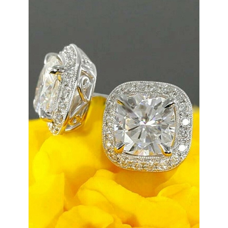 AAA Cubic Zirconia Stud Earrings For Women Fashion Versatile Female Earrings Birthday Gift Delicate Accessories Jewelry