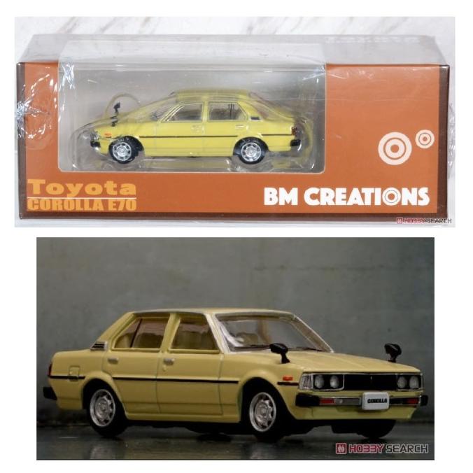 BM CREATIONS TOYOTA COROLLA E70 BEIGE RHD 64B0216 DIECAST MOBIL