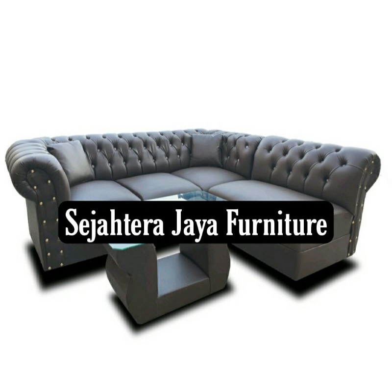 SET Sofa L Jaguar Medium / Sofa L Sudut Jaguar Mewah
