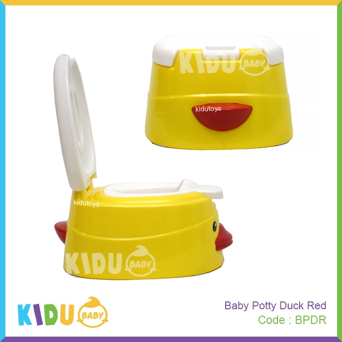 Labeille Tempat Belajar Buang Air Besar Baby Potty Duck Red Kidu Baby