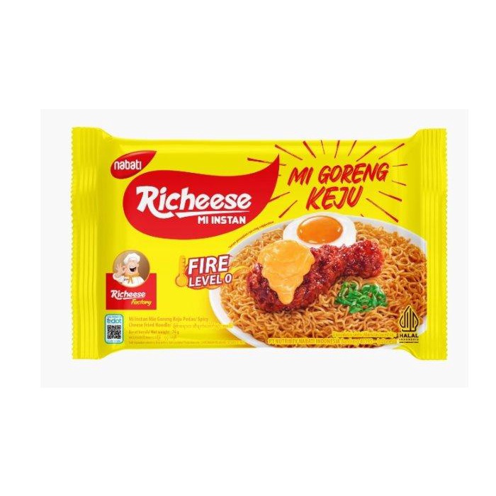 [Hanya Tersedia Saat Live] Mie Richeese Goreng Keju LEVEL 0 Paket isi 3pcs