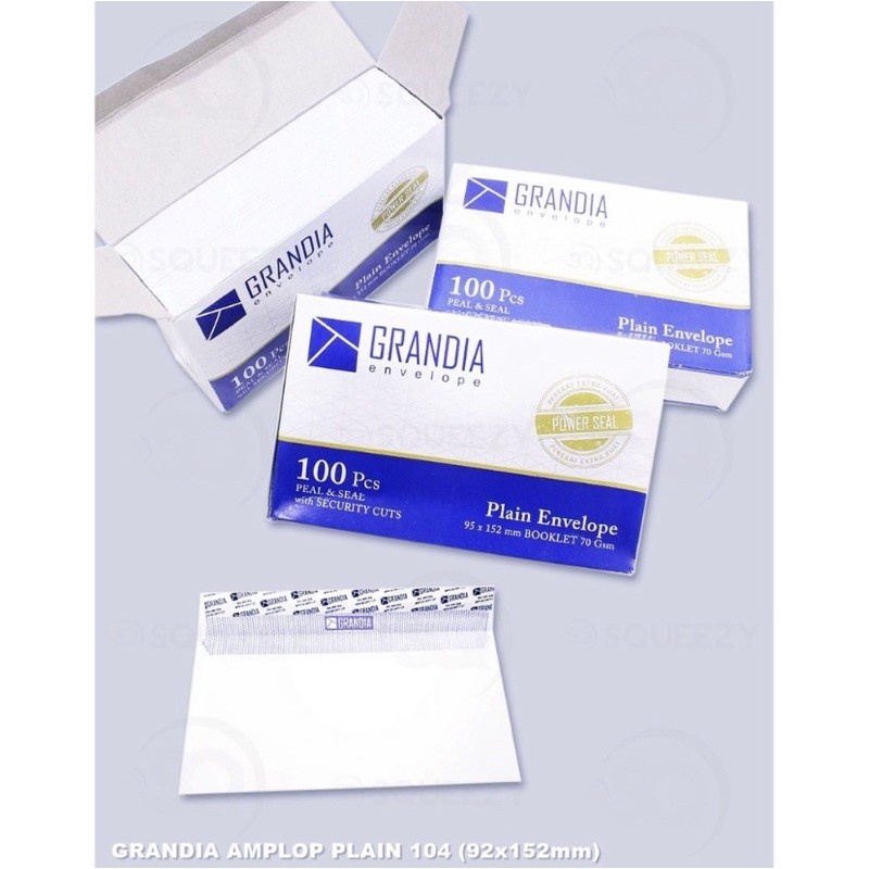 

100pcs Amplop Grandia dengan perekat