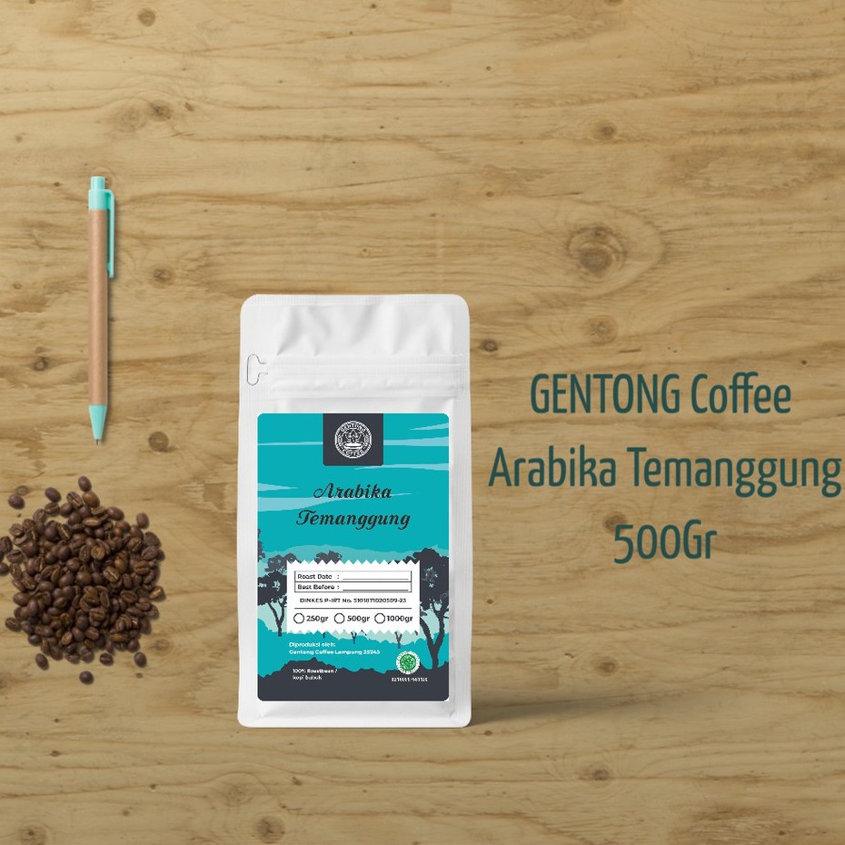 

Biji kopi roasted bean bubuk full arabika temanggung 500Gr