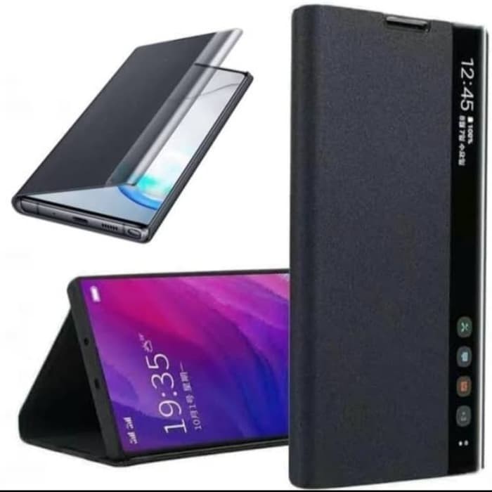 case samsung galaxy m52 5g note 20 ultra 4g 5g casing smart view flip cover standing