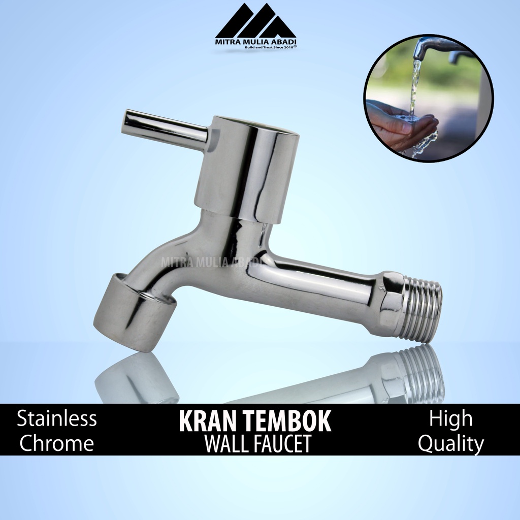 Keran Tongkat l Cuci Tembok Taman/ Kran Air Stainless 1/2 inci 0.5