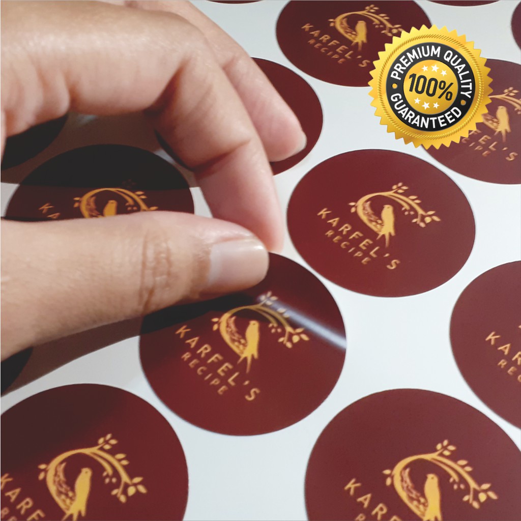 

CETAK STIKER LABEL BULAT TOKO OLSHOP KEMASAN PRODUK CUSTOM - VINYL SATUAN
