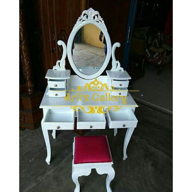 meja rias kartini duco kayu jati furniture jepara