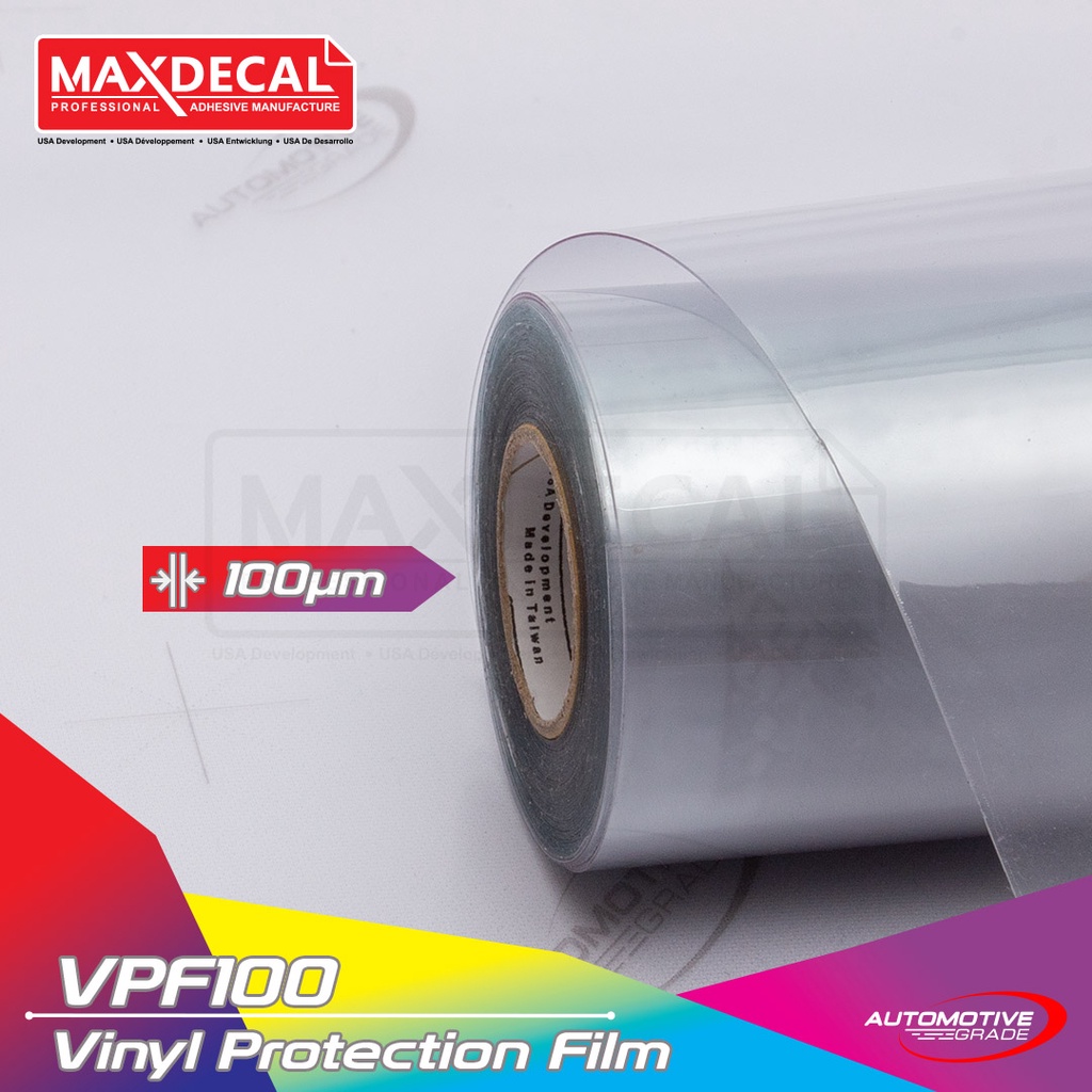 

Maxdecal VPF100 - 105 Vinyl Protection Film Glossy Laminasi Clear, Roll 105cm x 50m