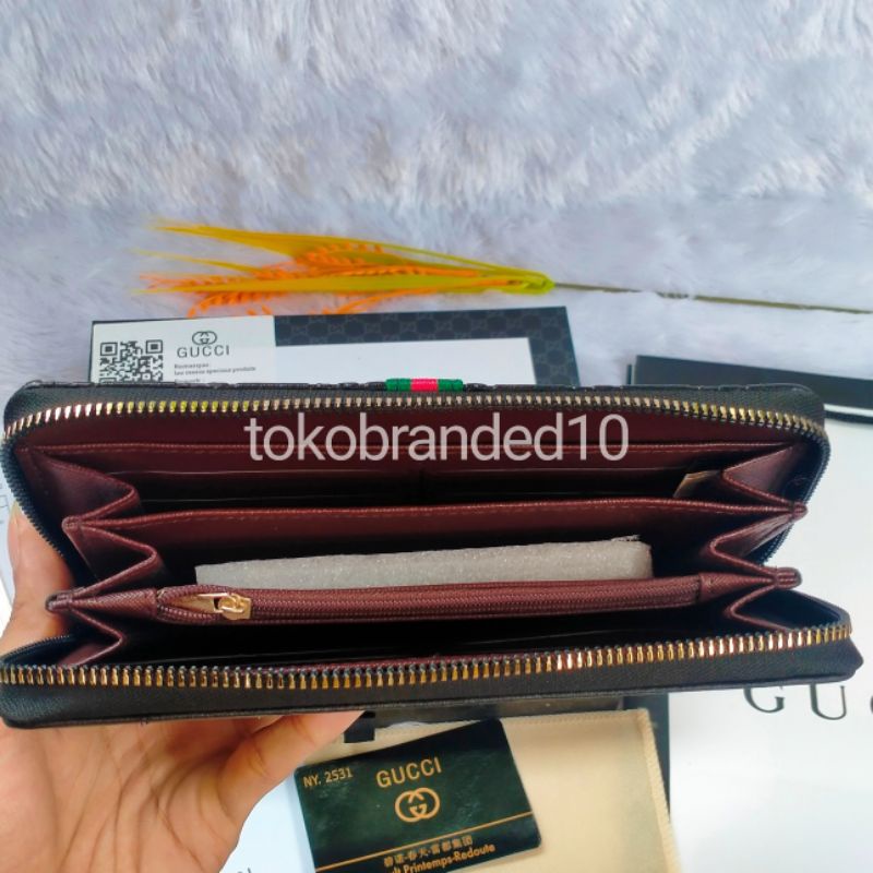 DOMPET PANJANG WANITA GUCC1 LONG WALLET FREE BOX+PAPERBAG FULLSET