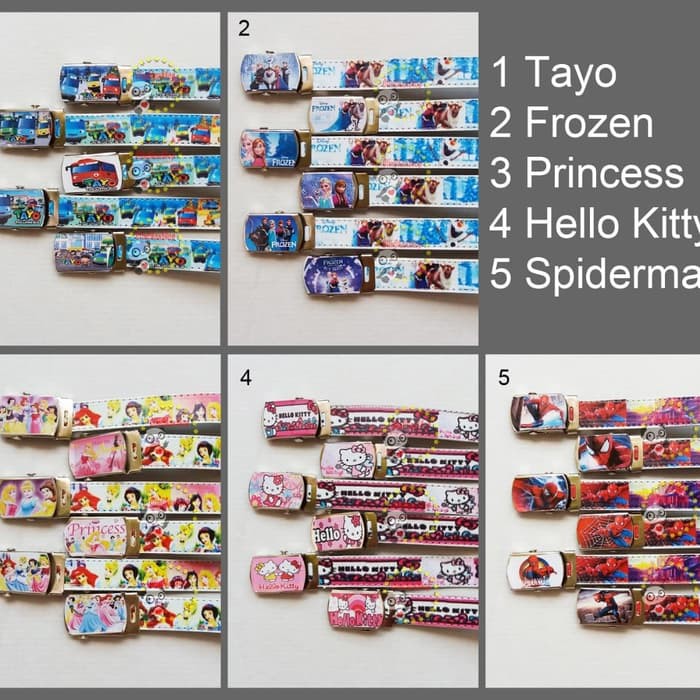 sabuk karakter anak ikat pinggang anak gesper karakter anak paud tk