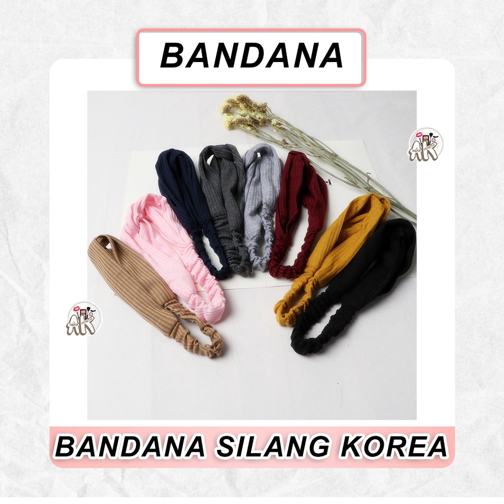 BANDANA / BANDO SILANG KOREA SIMPUL ALA STYLE KOREA BANDANA SALUR SIMPUL