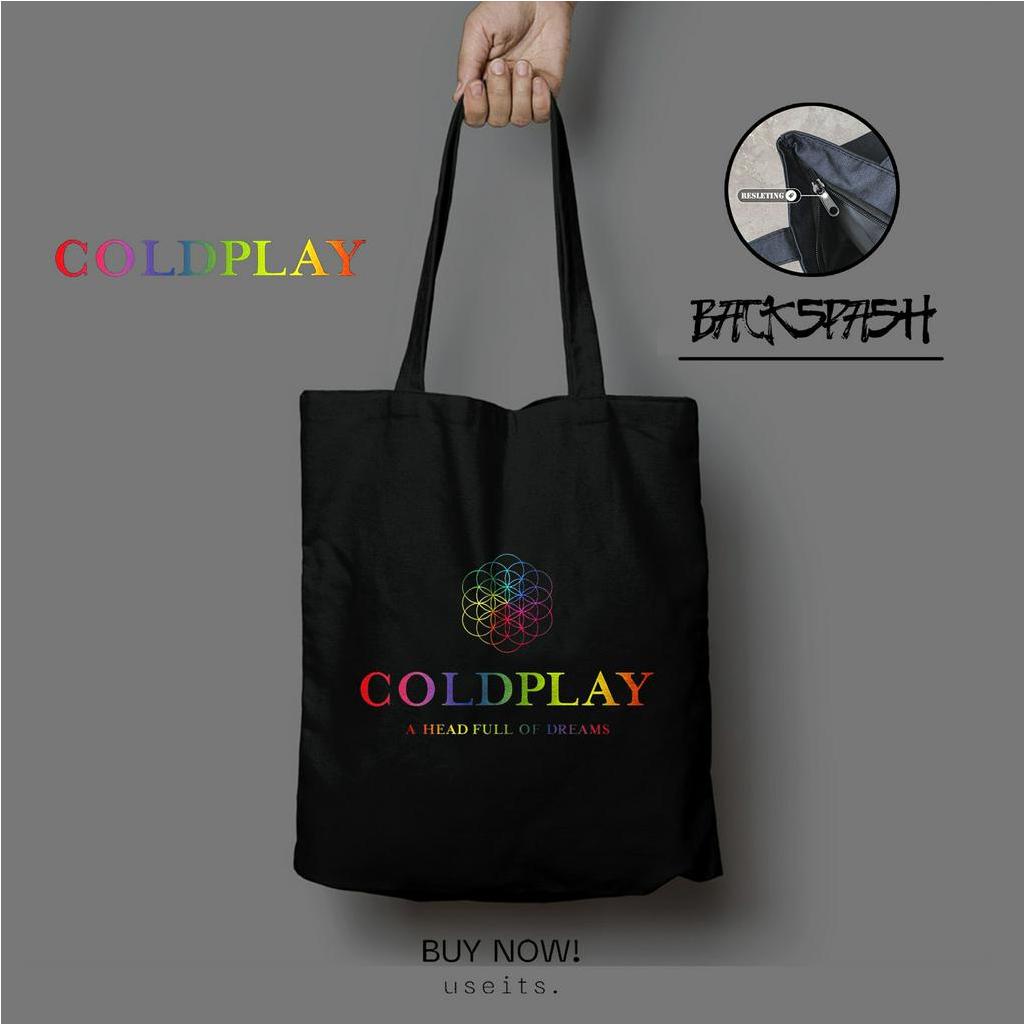 Totebag Tas Band Coldplay World Tour Pria Wanita - COLDPLAY MERCHANDISE