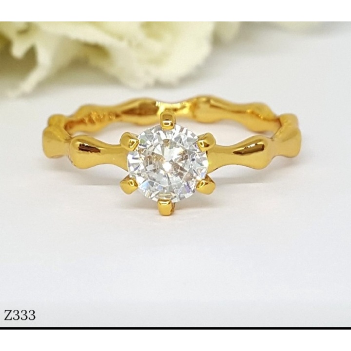 Cincin Berlian Cantik - Perhiasan Xuping Lapis Emas Terlaris Z333