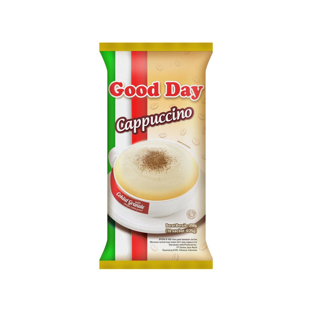 

Good Day Kopi Instant Cappucino W/Coklat Granule 10x25g