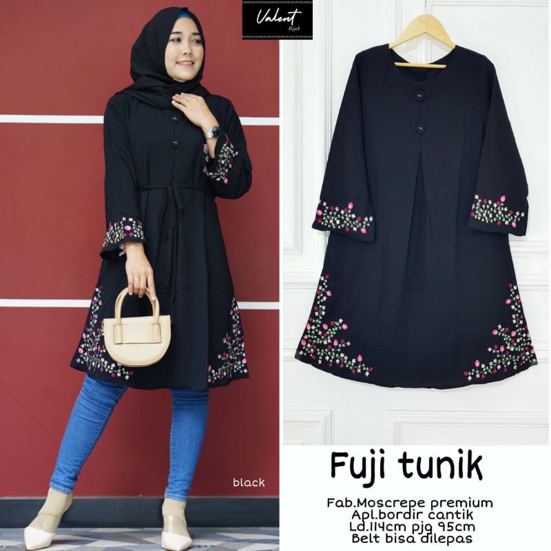 Fuji tunik bordir / tunik bordir Valent/ tunik bordir sabila / tunik putih bordir/ Fuji tunik #2