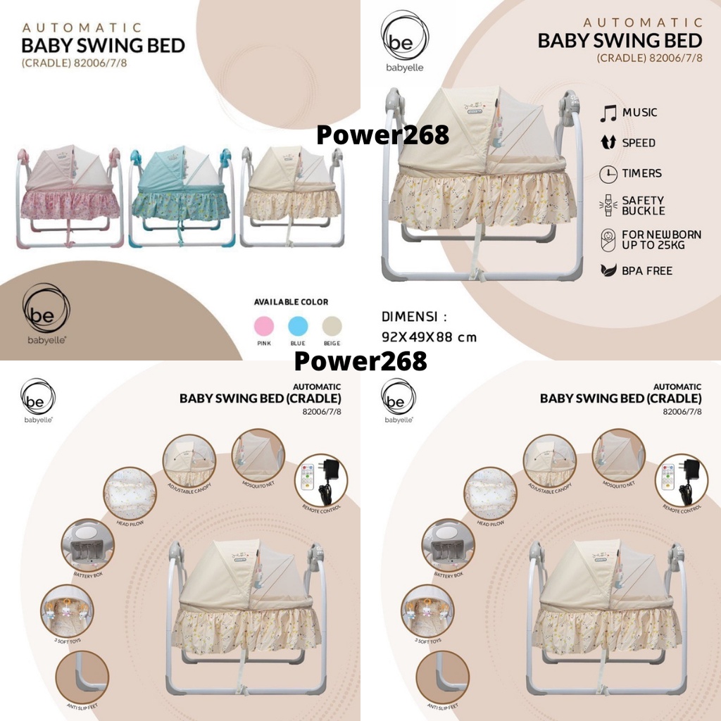 Babyelle Cradling Swing Pink/Ayunan/Bouncer/Babyelle