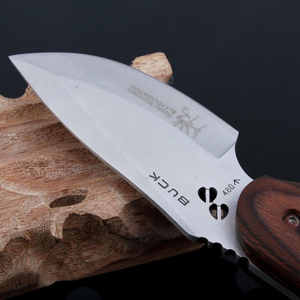 (BAYAR DI TEMPAT) KNIFEZER Buck Elf Hunting Knife / Pisau Camping- BUCK076