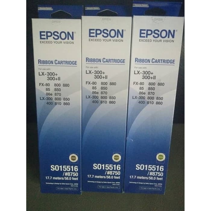 Ribbon Cartridge Epson S015632 /#8750 Pita Printer LX-300+ II Genuine