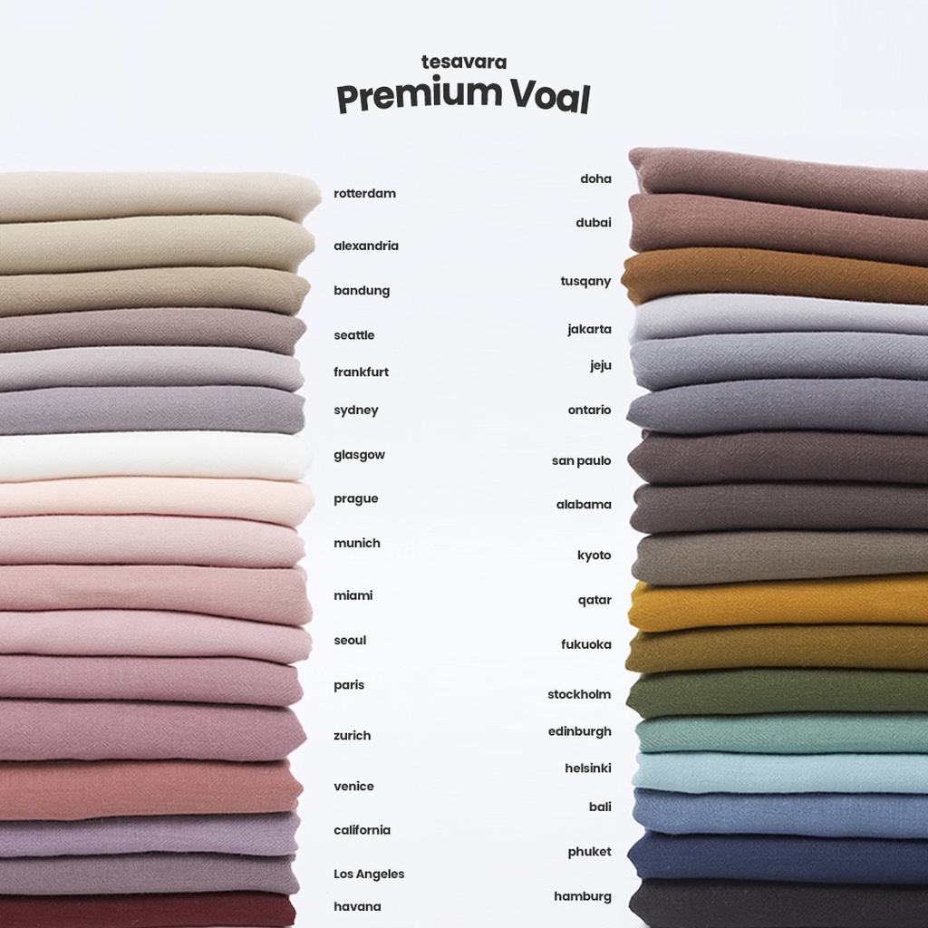 Tesavara | PV Sash | Hijab Segiempat Pashmina Premium Voal