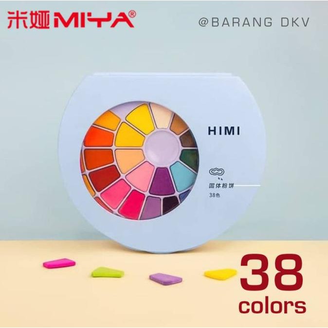 

PERALATAN MELUKIS MIYA HIMI WATERCOLOR SOLID 38 COLORS WARNA + KUAS ALAT LUKIS