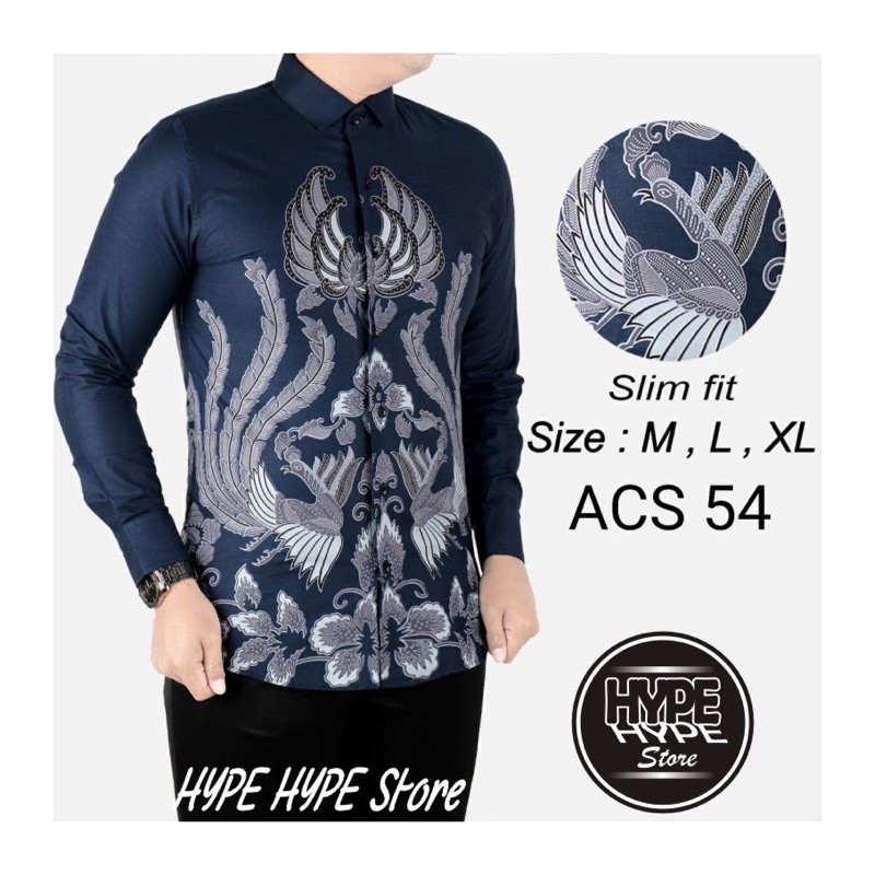 Kemeja Batik Pria Slim Fit ACS 54