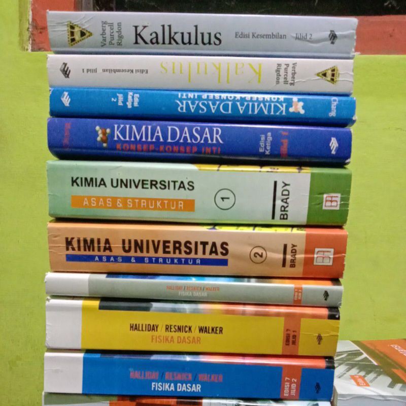 PAKET HEMAT 9 BUKU KALKULUS JILID 1&2,KIMIA DASAR 1&2,KIMIA UNIVERSITAS 1&2,FISIKA DASAR 1,2&3