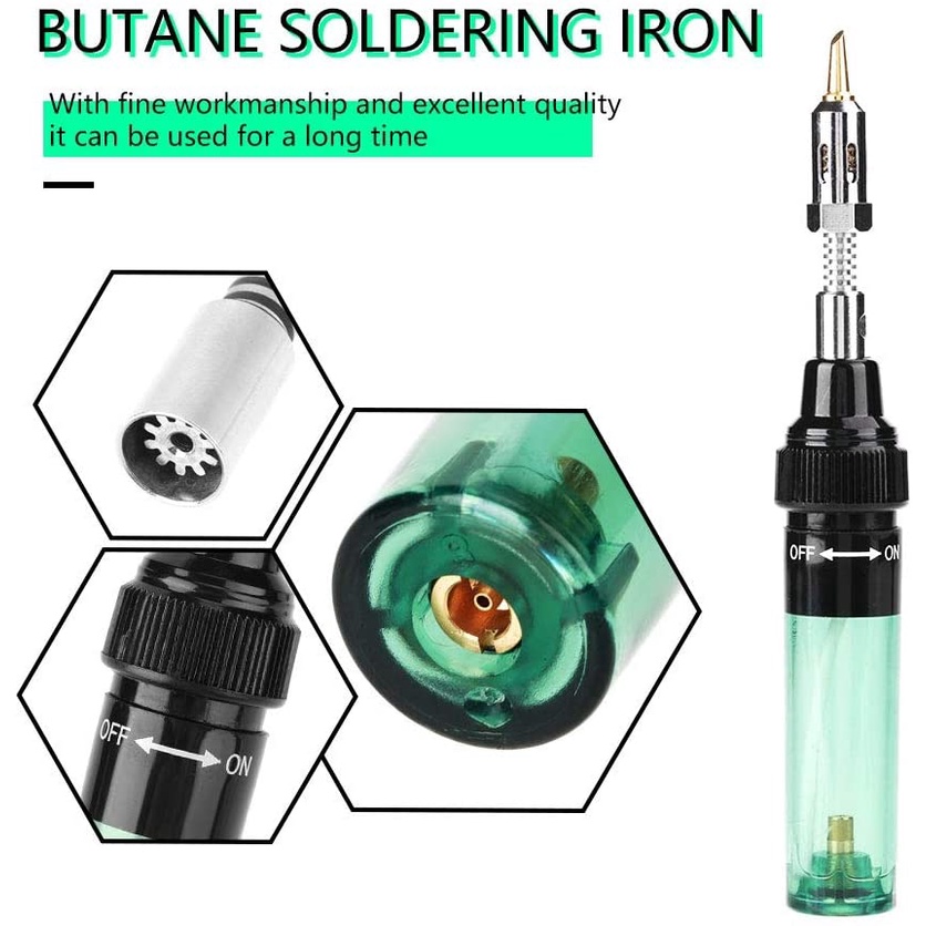 Peralatan Alat Solder Set Gas Obor Butane Butana Flame Torch Flametorch Iron Pen Lengkap Portable Kit Murah Terbaru