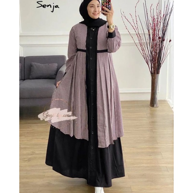 SENJA ONE SET OUTHER FASHION MUSLIM/SENJA SET DRESS/DRESS MUSLIM REMAJA TERBARU/ONE SET DRESS KATUN RAMI/FAR MOSLEMSTORE