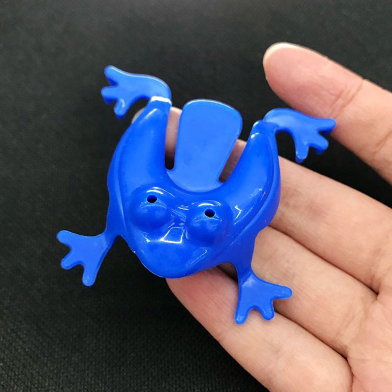 [10Pcs Random Color Kids Jumping Plastic Frog Toy][ Creative Stress Reliever Toys For Boys and Girls ][Children's Birthday Gift]