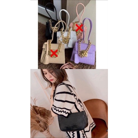 Promo Bundling buy 1 get 1 tas xavera micro bag size 12 x 13 free croco rantai akrilik size 24 x 14