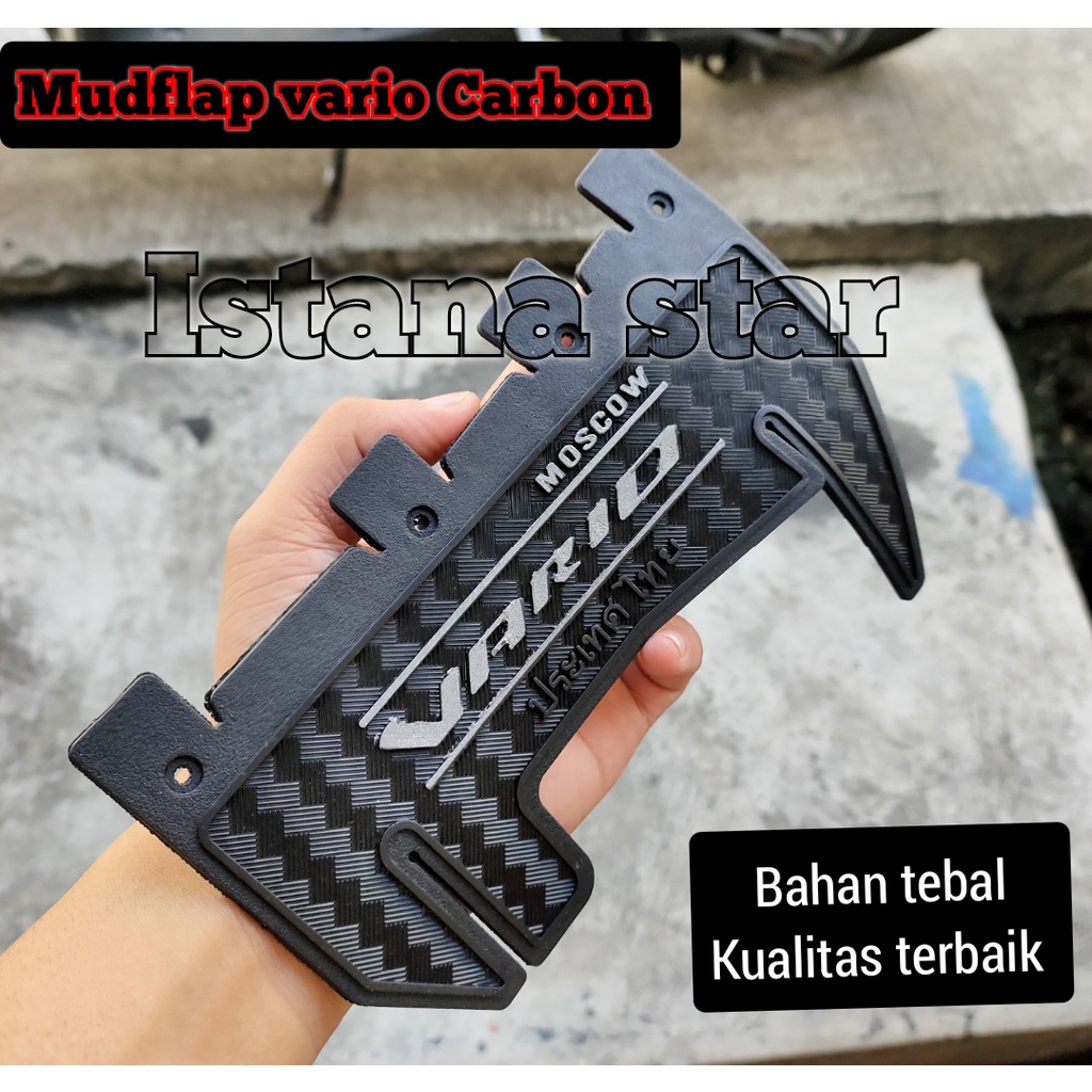 MURAH!! MUDFLAP VARIO 125 150 ESP NEW KARET PELINDUNG DINAMO VARIO MODRL CARBON SILVER