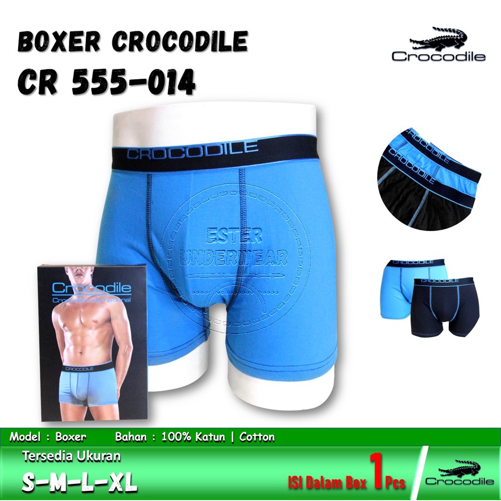 Celana Boxer CROCODILE BXCR 555-014 ISI 1 Pcs